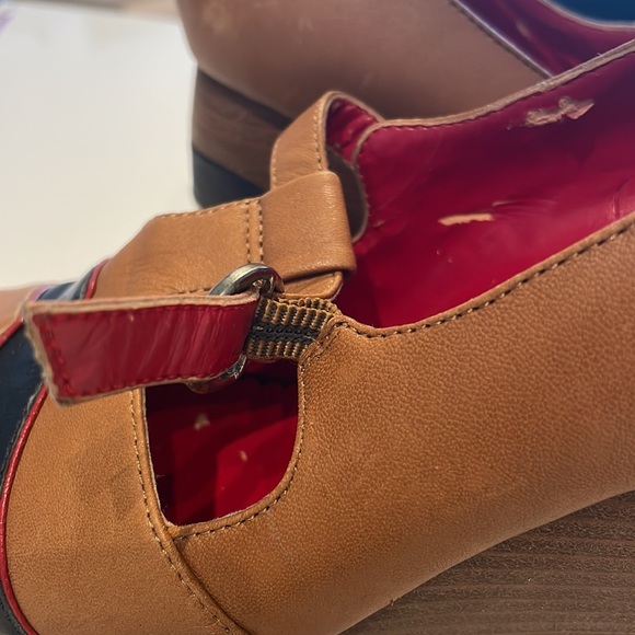 Ben Sherman Multi Tone Leather Wedge Heel - Picture 14 of 15